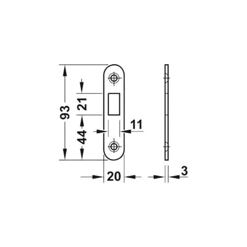 Thân khóa inox Hafele 911.26.330 55/20MM 4 chi tiet than khoa inox hafele 911 26 330 55 20mm