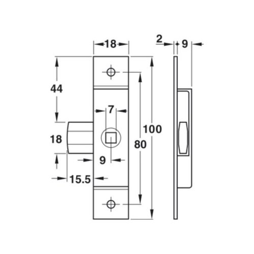 Khóa budget Hafele 911.61.060 mạ kẽm 3 kich thuoc khoa budget hafele 911 61 060 ma kem