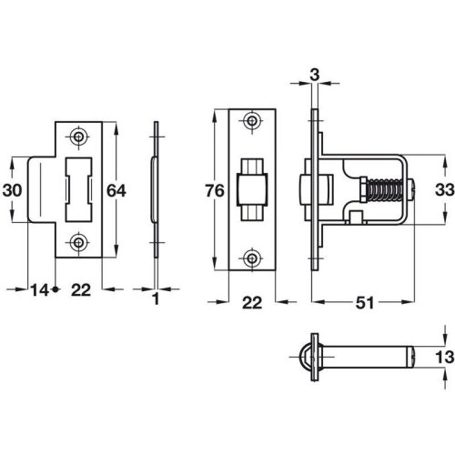 Chốt thân khóa Hafele 911.24.014 4 lap dat chot than khoa hafele 911 24 014