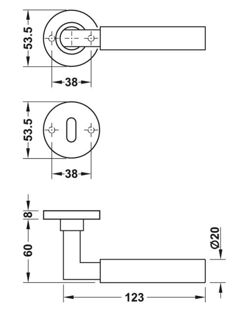Tay nắm cửa phòng Hafele 903.92.696 3 tay nam cua phong hafele 903 92 696 1