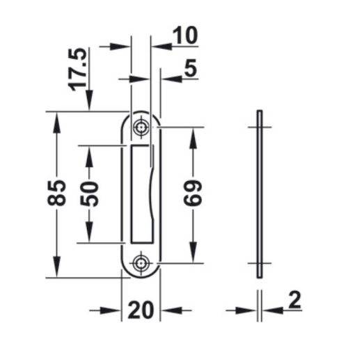 Thân khóa Deadlock Hafele 911.22.297 3 thong so than khoa deadlock hafele 911 22 297