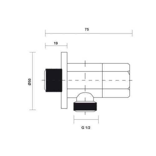 Thông số van khóa nước lục giác Hafele 589.25.870